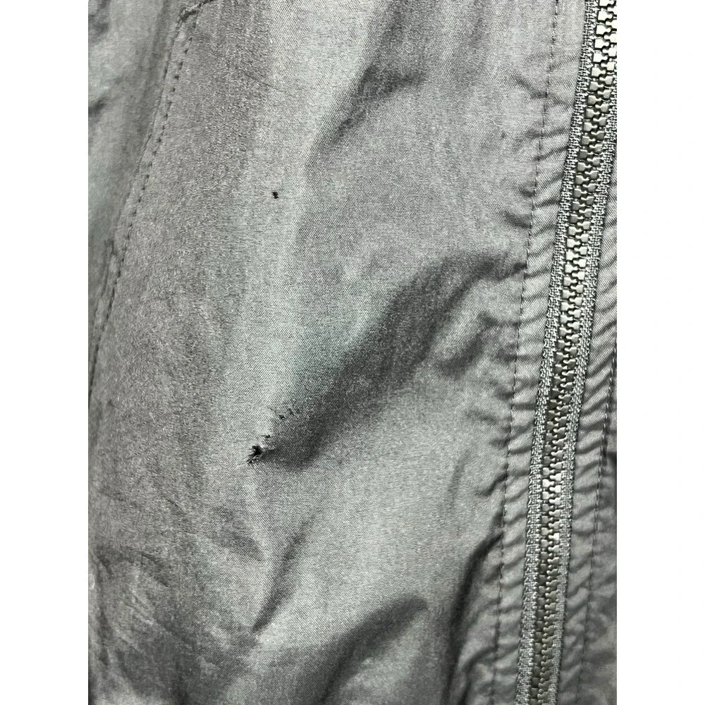 Adidas‎ Kids Boys Girls Windbreaker Jacket 10/12 Black Hooded Zip Up Logo Flaw